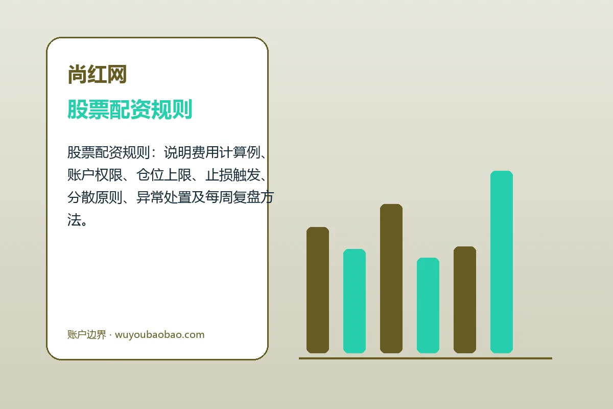 尚红网费用、账户与退出规则图解